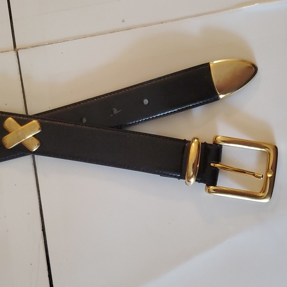 New without tags womens X black leather belt in size S, M & L - Picture 3 of 8